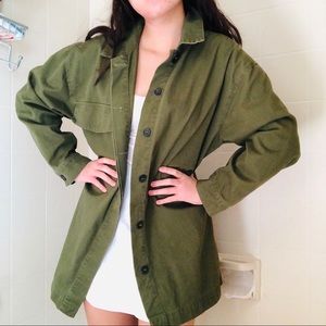 Olive Green Utility Trench Coat